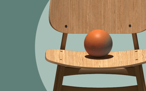 Ilustración de sección de Formación: Una bola sobre una silla